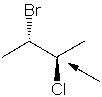 <strong>Which of the following is a Newman projection for the following compound as viewed down the indicated bond in the conformation shown? </strong> A) I B) II C) III D) IV