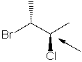 <strong>Which of the following is a Newman projection for the following compound as viewed down the indicated bond in the conformation shown? </strong> A) I B) II C) III D) IV