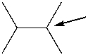 <strong>Which of the following is the lowest energy conformer of the following compound looking down the indicated bond? </strong> A) I B) II C) III D) IV