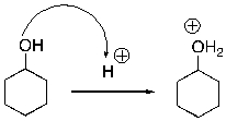 <strong>For the following reaction step, indicate which pattern of arrow pushing it represents. </strong> A) proton transfer B) loss of leaving group C) nucleophilic attack D) rearrangement