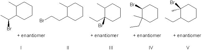 <strong>Identify the expected product(s) for the reaction shown below.    </strong> A) I B) II C) III D) IV E) V <div style=padding-top: 35px> 