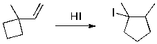 Addition of HI to the alkene in the scheme below, results in a significant yield of the product shown. What other product(s) might also be obtained? Explain, with a mechanism and brief discussion, the observation of the given product as well as others that may arise.  <div style=padding-top: 35px> 