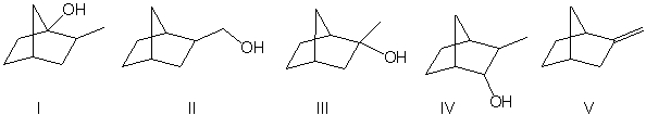 <strong>Identify the expected major product of the following reaction.    </strong> A) I B) II C) III D) IV E) V <div style=padding-top: 35px> 