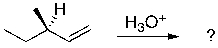 The synthesis shown below generates an achiral product from a chiral starting material. Provide the structure of the expected product and a mechanism explaining the synthesis. Briefly explain why the product formed is achiral.  <div style=padding-top: 35px> 