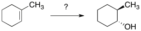 <strong>What reagents are needed to accomplish the following synthesis?  </strong> A) H<sub>2</sub>O/H<sup>+</sup> B) H<sub>2</sub>O/Peroxide C) OH<sup>-</sup> D) BH<sub>3</sub><sup>.</sup>THF E) 1. BH<sub>3</sub><sup>.</sup>THF; 2. HO<sup>-</sup>, H<sub>2</sub>O<sub>2</sub>, H<sub>2</sub>O <div style=padding-top: 35px> 