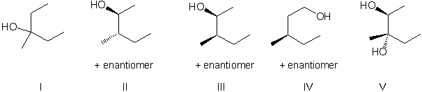 <strong>What is the expected major product for the following reaction sequence?    </strong> A) I B) II C) III D) IV E) V <div style=padding-top: 35px> 