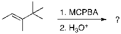 For the reaction sequence below, identify the expected major products.