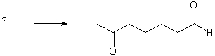 Of the alkenes shown, which would produce the product shown below, upon treatment with ozone, followed by zinc metal and water?