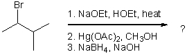 What is the expected major product of the following reaction sequence?