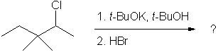 What is the expected major product of the following reaction sequence?