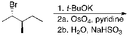 For the following reaction sequence, which molecule is expected as the major product?