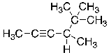 <strong>What is the IUPAC name for the molecule shown below? </strong> A) 2,2,3-trimethyl-4-hexyne B) 4-tert-butyl-2-pentyne C) 4,5,5-trimethyl-2-hexyne D) 4,5,5,5-tetramethyl-2-pentyne E) 2,2-dimethyl-3-(1-propynyl)butane
