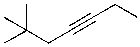 <strong>What is the IUPAC name for the molecule shown below? </strong> A) 4,4-dimethyl-2-pentyne B) 2,2-dimethyl-4-heptyne C) 1-tert-butyl-3-heptyne D) 6,6-dimethyl-3-heptyne E) 6,6,6-trimethyl-3-hexyne