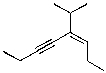 <strong>What is the IUPAC name for the molecule shown below? </strong> A) (E)-4-isopropyloct-3-en-5-yne B) (Z)-4-isopropyloct-3-en-5-yne C) (E)-5-isopropyloct-5-en-3-yne D) (Z)-5-isopropyloct-5-en-3-yne E) (E)-4-(2-methylethyl)oct-3-en-5-yne