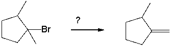 <strong>Select the best reagents for the reaction below. </strong> A) NaOtBu B) HBr C) H<sub>2</sub>SO<sub>4</sub> D) NaOH E) NaSH