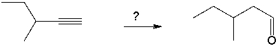 <strong>Select the best reagents for the reaction below. </strong> A) 1. OsO<sub>4</sub>; 2. NaHSO<sub>3</sub>, H<sub>2</sub>O B) 1. Hg(OAc)<sub>2</sub>, H<sub>2</sub>O; 2. NaBH<sub>4</sub> C) H<sub>2</sub>, Pt D) 1. 9-BBN; 2. H<sub>2</sub>O<sub>2</sub>, NaOH E) 1. O<sub>3</sub>; 2. DMS
