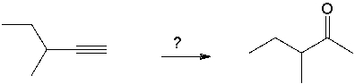 <strong>Select the best reagents for the reaction below. </strong> A) 1. OsO<sub>4</sub>; 2. NaHSO<sub>3</sub>, H<sub>2</sub>O B) H<sub>2</sub>SO<sub>4</sub>, H<sub>2</sub>O, HgSO<sub>4</sub> C) H<sub>2</sub>, Pt D) 1. 9-BBN; 2. H<sub>2</sub>O<sub>2</sub>, NaOH E) 1. O<sub>3</sub>; 2. DMS