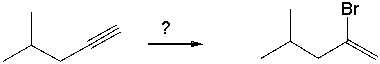 <strong>Select the best reagents for the reaction below. </strong> A) 1. OsO<sub>4</sub>; 2. NaHSO<sub>3</sub>, H<sub>2</sub>O B) HBr, ROOR C) NaBr D) excess NaNH<sub>2</sub> E) HBr