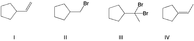 <strong>Perform a retrosynthetic analysis by working backwards two steps in the synthesis below. Identify possible combinations of A and B that can lead to the alkyne (C). </strong> A) B = I and A = VI B) B = VI and A = I C) B = III and A = VII D) B = IV and A = VII E) B = VI and A = VIII