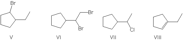 <strong>Perform a retrosynthetic analysis by working backwards two steps in the synthesis below. Identify possible combinations of A and B that can lead to the alcohol (C). </strong> A) B = I and A = VI B) B = VI and A = I C) B = III and A = VII D) B = VII and A = II E) B = VIII and A = V