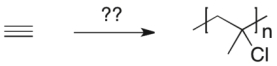 Devise a method of converting acetylene into the polymer shown below.