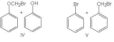 <strong>Predict the product(s) for the following reaction. </strong> A) I B) II C) III D) IV E) V