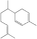 Zingiberene, a terpene found in ginger, has the following structure. Classify the \pi bonds in zingiberene as conjugated, cumulated or isolated.