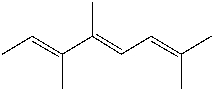 <strong>What is the IUPAC name for the following compound? </strong> A) (2E,4Z,6E)-3,4,7,8-tetramethyl-2,4,6-heptatriene B) (2Z,4E)-3,4,7-trimethyl-2,4,6-octatriene C) (2E,4Z,6E)-2,5,6,7-tetramethyl-3,5,7-heptatriene D) (2E,4Z)- 2,5,6-trimethyl-3,5,7-octatriene E) (4E,6E)-2,5,6-trimethyl-2,4,6-octatriene