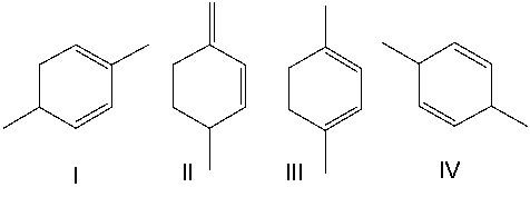 Rank the following dienes in order of decreasing heat of hydrogenation (highest to lowest).