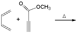Predict the product for the following Diels-Alder reaction.