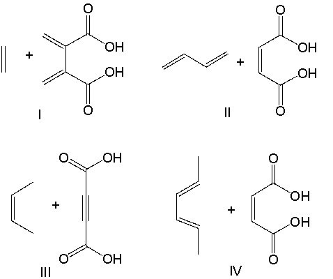 Which diene and dienophile would react to give the following Diels-Alder product?