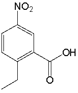 <strong>What is the IUPAC name for the following compound? </strong> A) 6-ethyl-3-nitrobenzoic acid B) 1-ethyl-4-nitrobenzoic acid C) 2-ethyl-5-nitrobenzoic acid D) 2-ethyl-5-nitrobenzaldehyde E) 4-nitro-3-carboxyethylbenzene