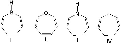 <strong>Which one of the following compounds is aromatic? </strong> A) I B) II C) III D) IV