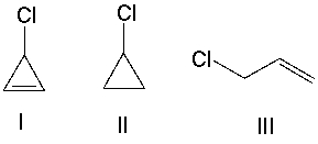 <strong>Which one of the following compounds will undergo the fastest S<sub>N</sub>1 reaction? Explain your choice. </strong> A)I B)II C)III D)IV