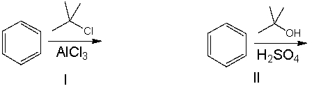 Which of the following reactions would produce t-butylbenzene as the major product?    