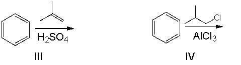 Which of the following reactions would produce t-butylbenzene as the major product?    