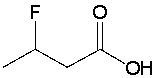 <strong>What is the IUPAC name for the following compound? </strong> A) 3-fluorobutanoic acid B) 2-fluorobutanoic acid C) β-fluorobutyric acid D) α-fluorobutyric acid E) none of these