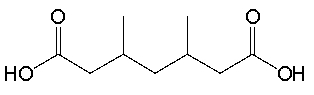 <strong>What is the IUPAC name for the following compound? </strong> A) 2,4-dimethylheptanedioic acid B) 3,5-dimethylheptanedioic acid C) 2,4-dimethylpentanedioic acid D) 3,5-dimethylpentanedioic acid E) 2,4-dimethylheptanoyl acid
