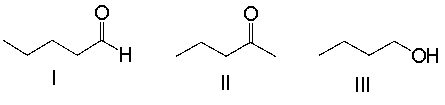 <strong>Which one of the following compounds has the highest boiling point? </strong> A) I B) II C) III D) IV E) V