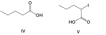 <strong>Rank the following acids in decreasing (strongest to weakest) order of acidity. </strong> A) V > III > I > II > IV B) II > I > III > V > IV C) IV > III > I > II > V D) IV > V > III > I > II E) V > I > III > II > IV