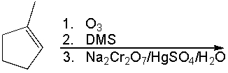 <strong>Predict the product for the following reaction. </strong> A) I B) II C) III D) IV E) V