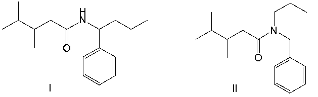 <strong>Provide the structure for N-phenyl-N-propyl-2,3-dimethylbutanamide? </strong> A) I B) II C) III D) IV E) V