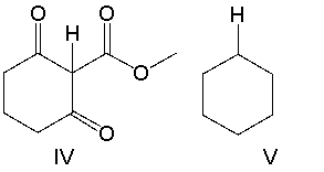 <strong>Which one of the following indicated hydrogens is most acidic? </strong> A) I B) II C) III D) IV E) V