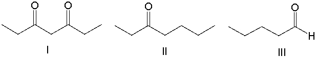 <strong>Which one of the following compounds is most likely to favor the enol tautomer over the ketone tautomer? </strong> A) I B) II C) III D) IV E) V