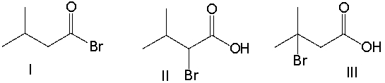 <strong>Predict the major product for the following reaction. </strong> A) I B) II C) III D) IV E) V