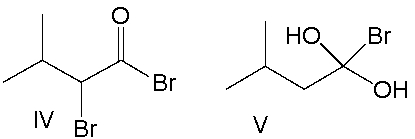 <strong>Predict the major product for the following reaction. </strong> A) I B) II C) III D) IV E) V