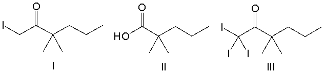 <strong>Predict the major product for the following reaction. </strong> A) I B) II C) III D) IV E) V