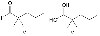 <strong>Predict the major product for the following reaction. </strong> A) I B) II C) III D) IV E) V