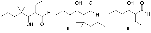 <strong>Predict the major product(s) for the following reaction. </strong> A) I B) II and IV C) III D) I and III E) V