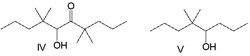 <strong>Predict the major product(s) for the following reaction. </strong> A) I B) II and IV C) III D) I and III E) V